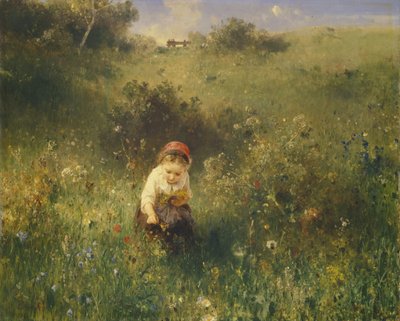 Girl in a Field by Ludwig Knaus