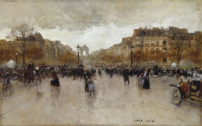 Rond Point des Champs Elysees, Paris by Luigi Loir