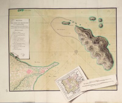 Map of Callao & Lima by Luis de Surville