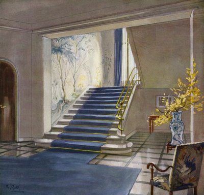 1930s interiors: Staircase by M. Stier