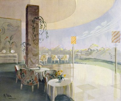 1930s interiors: Terrace cafe by M. Stier