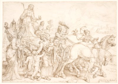 Triumphal Chariot. Humility by Maarten van Heemskerck