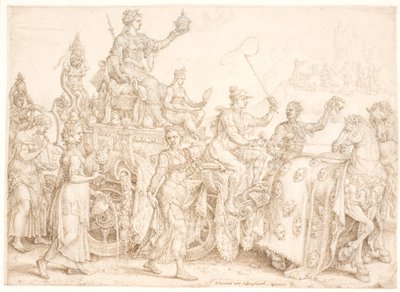 Triumphal Chariot. Opulentia (Riches) by Maarten van Heemskerck