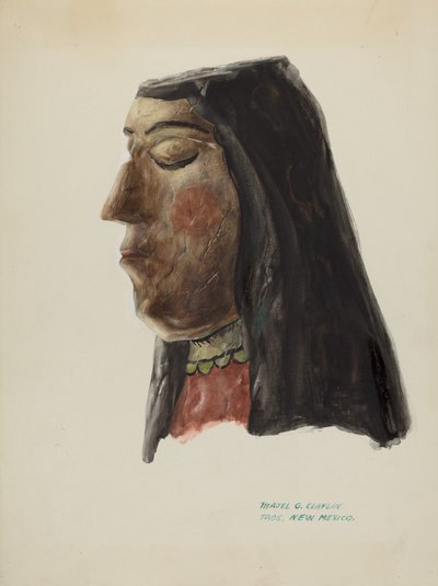 Head of Guadalupe, c. 1938 by Majel G. Claflin