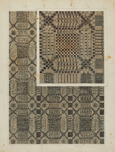 Woven Coverlet by Manuel G. Runyan