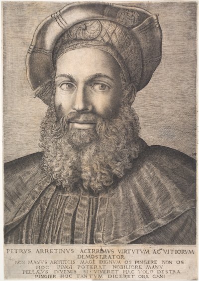 Pietro Aretino by Marcantonio Raimondi