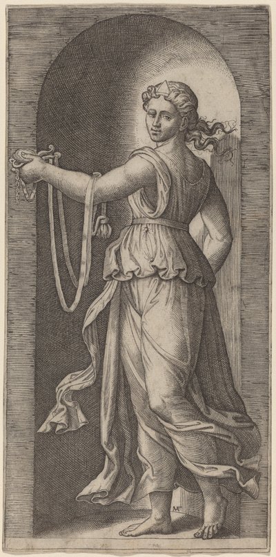 Temperance by Marcantonio Raimondi after Raphael