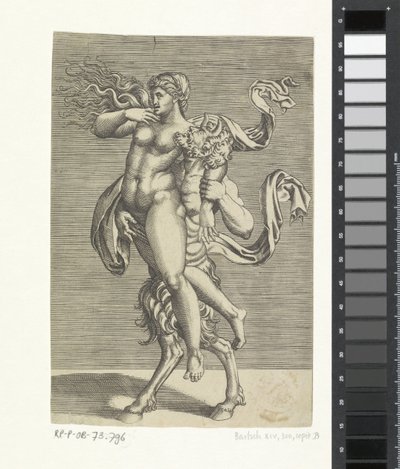Satyr and Nymph by Marco Dente