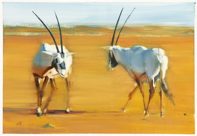 Circling Arabian Oryx, 2010 by Mark Adlington