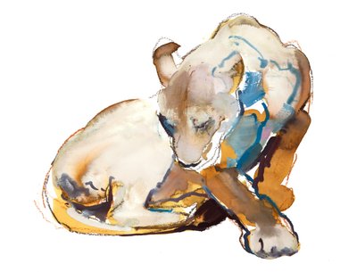 Feline Paint (lioness), 2020 by Mark Adlington