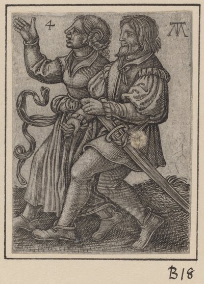 Dancing Couple, Facing Left by Martin Treu