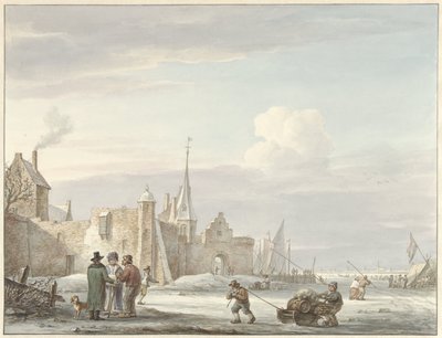 Cityscape in Winter by Martinus Schouman