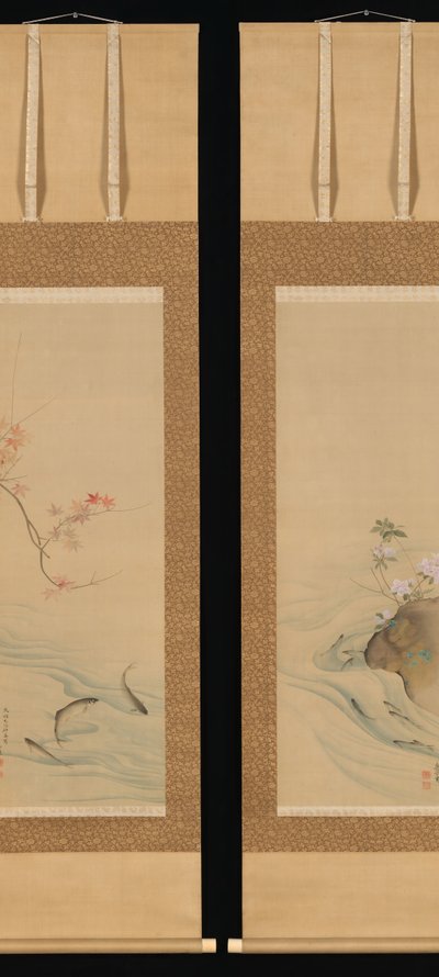 Sweetfish in Summer and Autumn by Maruyama Okyo