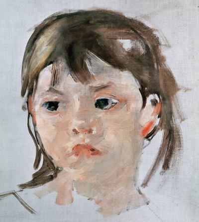 Head of a Young Girl by Mary Cassatt