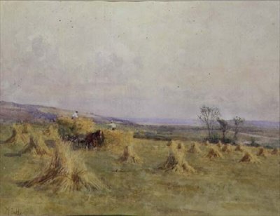 Harvesting by the Sea, Norfolk by Mary S. Hagarty