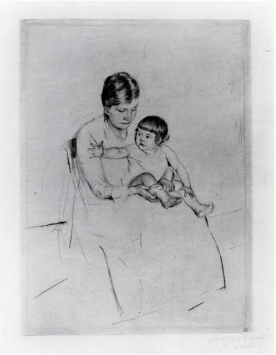 The Stocking by Mary Stevenson Cassatt