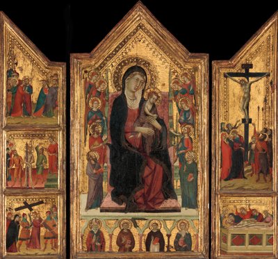 Madonna and Child Enthroned by Master of Monte Oliveto