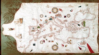 Map of the Mediterranean Sea by Matteo Prunes