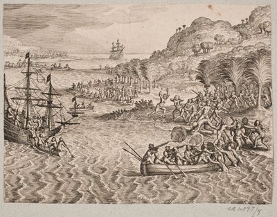 On the Dutch Landing on the Bottomless Island by Matthäus Merian d.Æ.