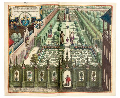 The Garden of Johan Schwinden by Matthaus the Elder Merian