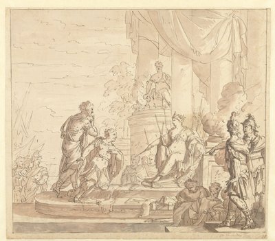 Aeneas with Dido by Mattheus Terwesten