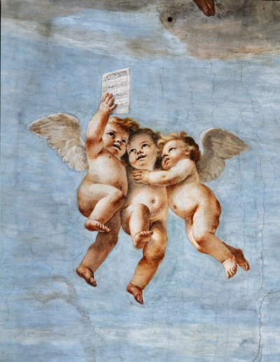 Concerts of Angels (detail) by Mattia (1613 99) Preti