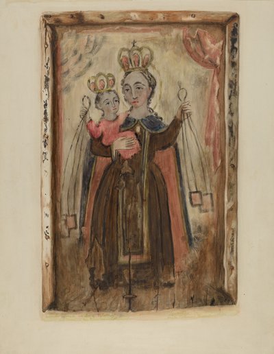 Retablo (Our Lady of Carmel) by Maude Valle