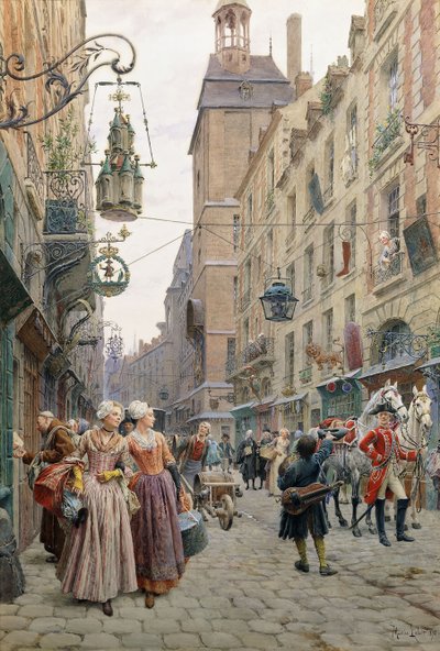 The Busy Street by Maurice Leloir