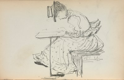 Italian Sketchbook: Seated Woman (page 107) by Maurice Prendergast