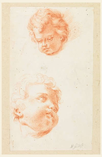 Studies: Two Heads of Children by Mauro Gandolfi