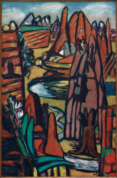 Boulder Rock Landscape by Max Beckmann