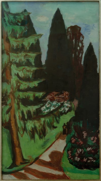 Eyckenstein Cypresses by Max Beckmann