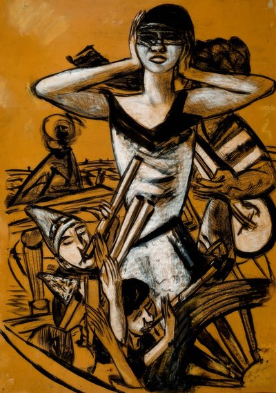 Carnival in Naples by Max Beckmann