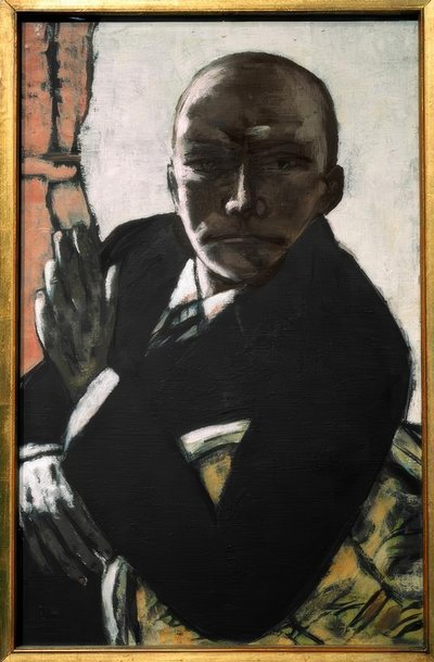 Self-Portrait in Black by Max Beckmann