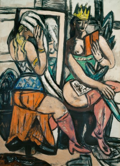 Two Actresses in the Dressing Room by Max Beckmann