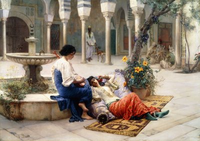 In the Courtyard of the Harem by Ferdinand Max Bredt