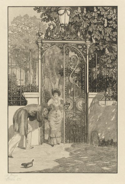 At the Gate, 1887 by Max Klinger