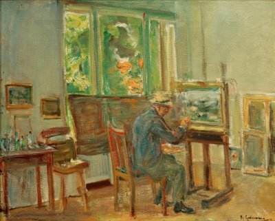 The Artist in His Studio in Wannsee by Max Liebermann