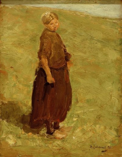 Girl on the Dune, Standing to the Right by Max Liebermann