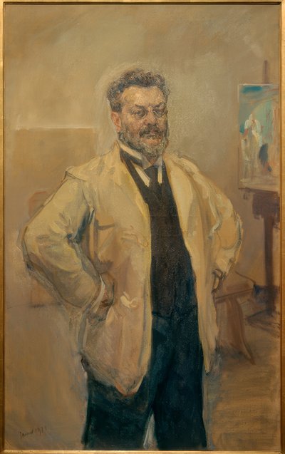 Large Self-Portrait at the Easel by Max Slevogt