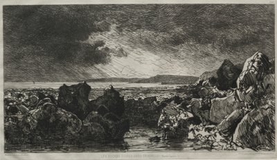 Black Rocks near Trouville (Low Tide) by Maxime Lalanne