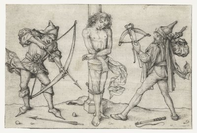 Saint Sebastian with Archers by Meester van het Amsterdamse Kabinet