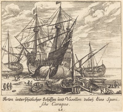 Ships by Melchior Küsel after Johann Wilhelm Baur