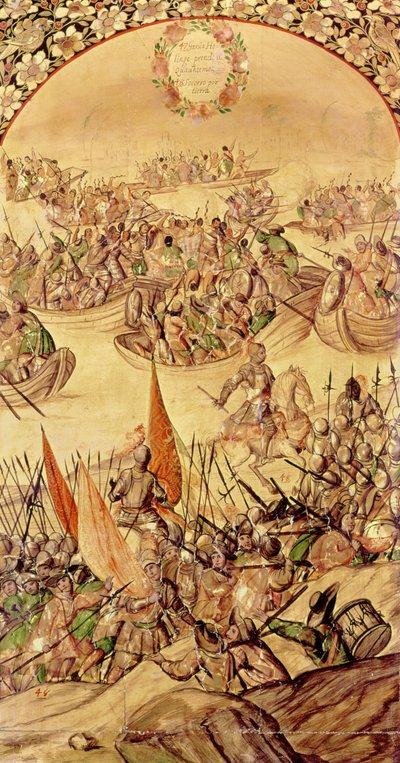 Garcia de Holguin Occupying Quanhtemoc by Miguel Gonzalez