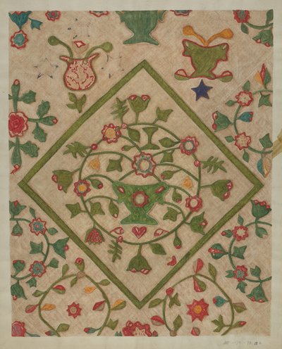 Applique Quilt by Mildred E. Bent