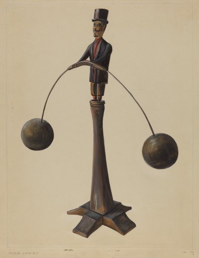 Pa. German Balancing Man by Mina Lowry