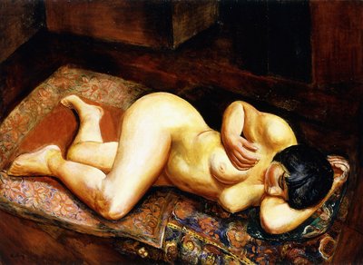 Reclining Nude Woman by Moise Kisling