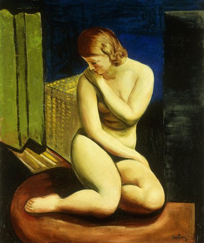 Seated Female Nude by Moise Kisling
