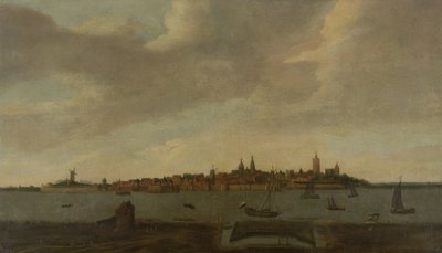 View of Heusden by Monogrammist FK (Noordelijke Nederlanden)