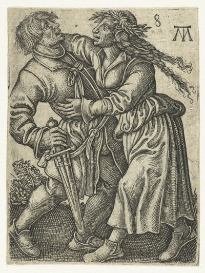 Dancing Peasant Couple by Monogrammist MT